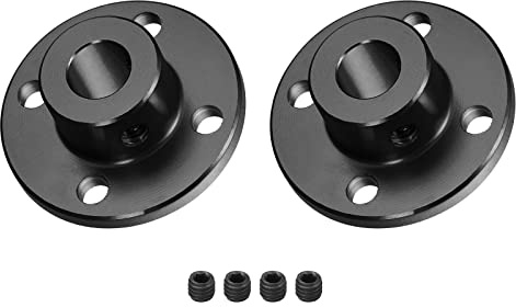 DMiotech 2 Paquet 8mm Intérieur Diamètre H13xD10 Bride Couplage Connecteur Rigide Guide Arbre Support Coupleur Arbre Accouplement avec Vis pour Bricolage RC Modèle Moteurs Noir