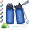 AOHAN Borraccia da 600 ml con coperchio a prova di perdite, senza BPA, borraccia sportiva con cannuccia, lavabile in lavastoviglie, atossica, con tracolla per il trasporto