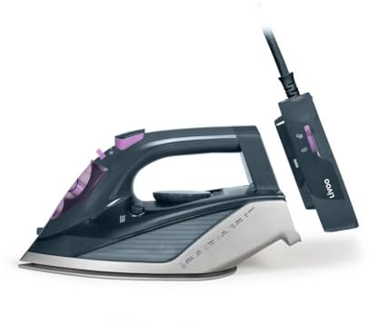 Livoo - Ferro da stiro senza fili DOM483 – con o senza fili, suola in ceramica, 2200 W, capacità 350 ml, termostato regolabile, flusso vapore 0-30 g/min