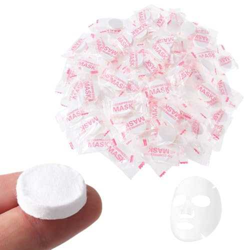 JEYORZY 30 pcs Compresse per maschera facciale Naturale Fai da Te in Cotone, Foglio Maschera DIY Monouso Maschere viso in Tessuto Skin Care Maschere, in tessuto skin care maschere in TNT