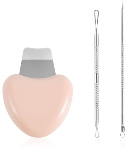 Hautspatel, Gesichtsspatel Mitesser Schaber Mitesser Schaufel Porenreiniger Mitesserentfernungswerkzeug Akne Whitehead Komedonen Extraktor Inklusive für Frauen und Männer