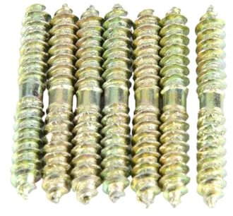 Tornillo de doble cabeza, 20 piezas/juego de 5 x 40 mm, tornillos de doble extremo, conector for muebles de carpintería, tornillo de cabeza de espiga, tornillos