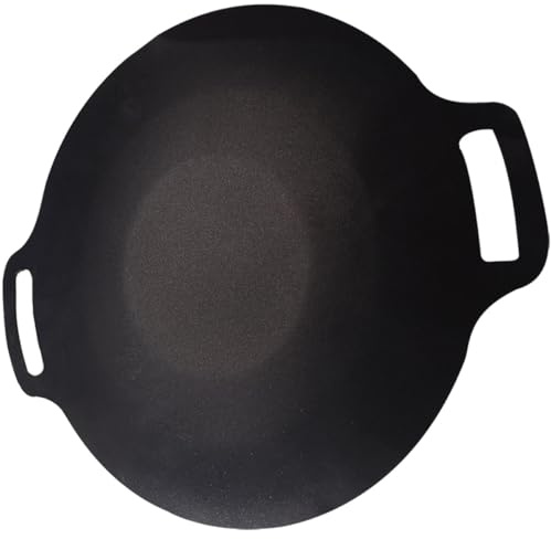 Abaodam Sartén para Barbacoa Coreana de 28 Cm, Bandeja para Asar Parrilla Antiadherente de Piedra de Maifan para Carne y Verduras, Accesorios para Barbacoa y Parrilla Doméstica