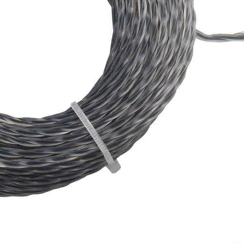 Bobina di filo di nylon rinforzato per decespugliatore Kotarbau, filo di nylon 2,0-3,0 mm x 15 m, per decespugliatori elettrici e decespugliatori, manutenzione del prato e del giardino (15 m x 2,4 mm