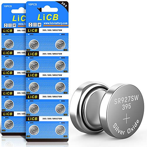 LiCB SR927SW - 20 pile a bottone 395 AG7, LR927 399 V395, 1,5 V, batterie per orologio