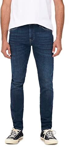 ONLY & SONS Herren Jeans ONSLOOM Slim 6749 - Slim Fit - Blau - Dark Blue Denim, Größe:31W / 32L, Farbvariante:Dark Blue Denim 22026749