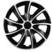 Radkappe Radzierblende 13 14 15 16 17 Zoll Quad Bicolor Silber Schwarz 3 Stück (17 Zoll)