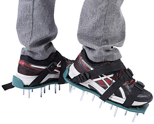 LUNWJJIP Scarpe arieggiatrici for Prato Sandali chiodati aeratori con Cinturini e Fibbie Regolabili, Taglia Unica for Tutte Le Scarpe Chiodate for Cortile, Patio, Giardino (3 Cinturini)