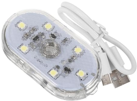 CONGARTENO LED Leds Coche Interior por Luz para Recargable de Táctil Cómodo USB 6 Fácil Instalación, Diseño en Abs y Aluminio para Ambiente