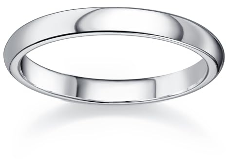 Florideco 3MM Stainless Steel Ring Wedding Band for Women Men Wide Thick