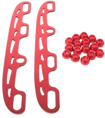 SUPVOX Cuchillas para Patines de Hockey sobre Hielo de Acero Inoxidable, Cuchillas de Repuesto Rojas de 290 Mm, Talla Grande, Accesorio para Patinaje de Alto Rendimiento en