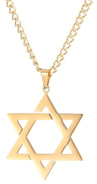 YSJNHX NBYGSC Davidsstjärna halsband för kvinnor och män, 925 sterling silver Davidsstjärna hänge Hexagram dubbellagerkedja, judisk stjärna halsband kvinnor, Davidsstjärna halsband för män