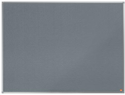 Nobo Felt Noticeboard, 1200 x 900 mm, Aluminium Trim, Corner Wall Mounting, Essence Range, Grey, 1915206