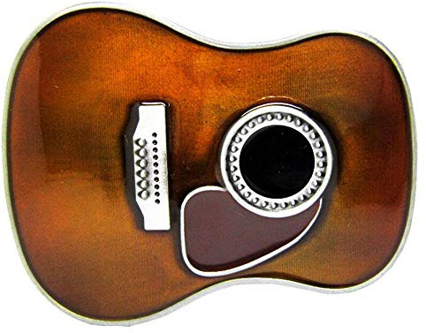 WANLIAN Fibbie per cinture retrò per chitarra musicale, unisex per musicisti con fibbia per chitarra acustica Fibbia per chitarra acustica per uomini e donne.