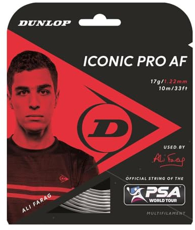 DUNLOP Iconic Pro AF 17G Multifilament Squash String 1.22mm - 10m Set