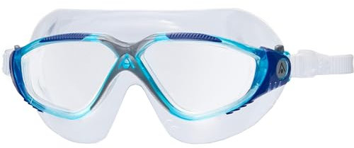 AQUA SPHERE Unisex – Erwachsene Vista Schwimmbrillen, Turquoise Blue Lens Clear, L