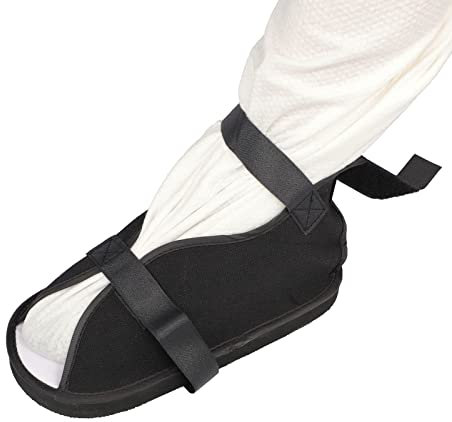 TINAYAUE Scarpe in gesso per piedi traspiranti con punta aperta Post Op scarpe antiscivolo impermeabili per il recupero delle fratture stivali da passeggio Supporto chirurgico medico Scarpe fisse