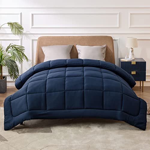 BEDSURE Bettdecke 200x200 Ganzjahresdecke Steppdecke - Bettdecke 200x200cm 4 Jahreszeiten Bettdecken - Oeko-TEX Zertifiziert 300GSM Blau, Weiche Warm Duvet Schlafdecke für Allergiker