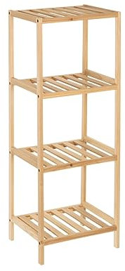 Estantería de 4 estantes de Madera de Abeto Natural Claro de 35x30x100 cm