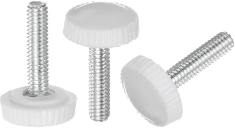 QUARKZMAN 20 Piezas de Perillas Moleteadas de Rosca Macho M4 X 18 mm, Perillas de Sujeción de Tornillo de Pulgar, Agarre de Perillas de Plástico con Espárrago Roscado