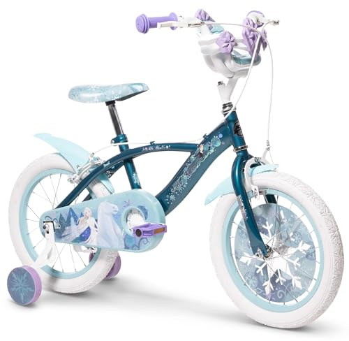 Huffy Disney Frozen 16 Inch Bicicleta para niños, Azul, 5-7 años