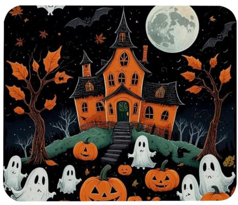 HOHODIY Halloween illustrations 1_99 Mouse Pad for Laptop Wireless Mouse Home Office Travel, Portable & Washable