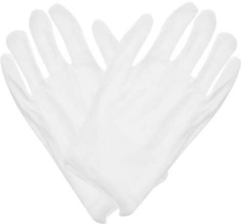 HAWILLOSCH 6paare Baumwoll-arbeitshandschuhe Für Männer Weiße Handschuhe Für Schmuck Münz Und Silberinspektion Atmungsaktiv Und Bequem Baumwolle