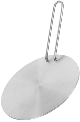 HOMOBABE Placa De Inducción para Cocina Difusor De Calor De Acero Inoxidable Adaptador De Placa De Inducción para Uso Vitrocerámica para Cocinar Utensilios Sin Base Magnética