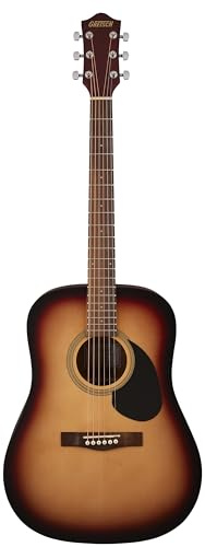 Gretsch Prelude™ D100 Dreadnought Acústico, Sunburst. Guitarra ideal para principiantes.