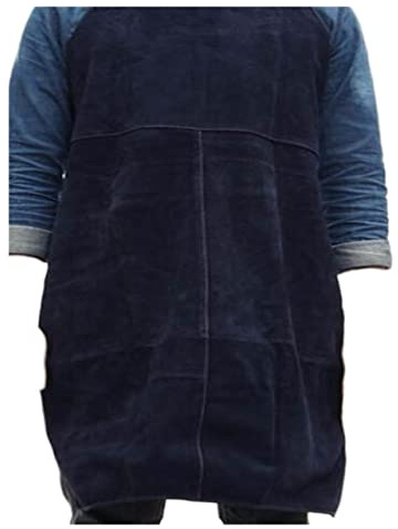 Grembiule da Saldatura, Saldatura for grembiuli protettivi abbigliamento for protezione termica assalto di lavoro in pelle isolamento di calore 100 * 7 0 cm 60 * 90 cm(DARK BLUE,Medium)