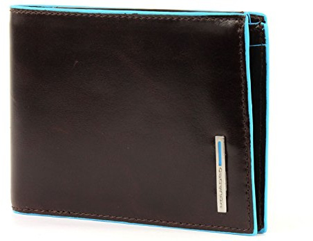 Piquadro Blue Square Portamonete con 4 Alloggiamenti per Carte di Credito, 12 cm, 0.43 litri, Mogano