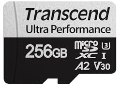 Transcend 256Go microSD mit Adapter UHS-I, TS256GUSD340S