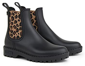 VERBENAS Rain Boots Gaudi Mate Animal Negro-Leopardo - Größe: 39
