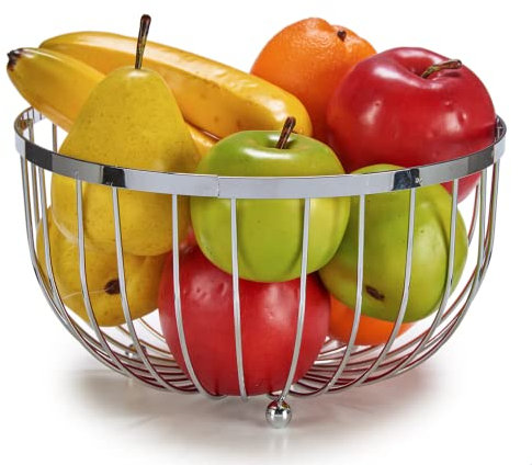 TIENDA EURASIA® Fruteros de Cocina Modernos - Frutero Metalico de Acero Inoxidable - Estructura Resistente y con Gran Capacidad - Fruteros de Cocina (B)