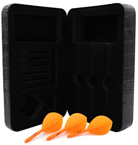CUESOUL Professional Luxury PU Dart Case with AK5 Dart Flight Tear Shape for Steel Tips or Soft Tips