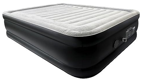 VA-Cerulean Luftbett Aufblasbare Matratze mit Eingebauter Elektrischer Pumpe Selbstaufblasend Luftmatratze für Camping oder Heimgebrauch 195x152x46cm(Doppelbett)