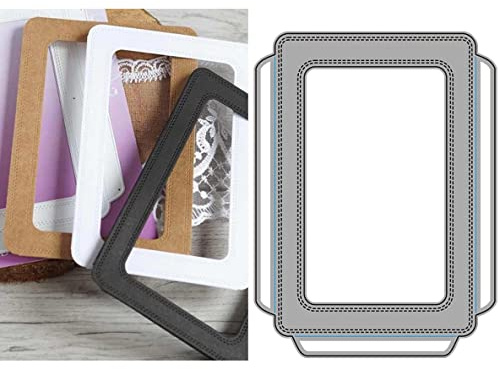 Photo Frame Metal Die Cuts,Photo Frame Edging Border Christmas Cutting Dies Cut Stencils DIY Scrapbooking Cards Decorative Embossing Paper Dies for Album Card Scrapbooking Making