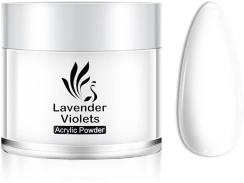 Lavender Violets White Dipping Powder 30g - Essential Dip & Acrylic Powder for Nail Strengthening, French Tips & Nail Art | Air Dry, Base Coat, Builder | Salon & DIY Use N102