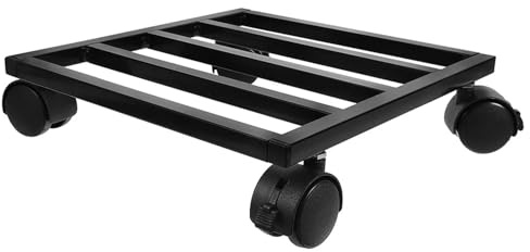 Soporte móvil para macetas con ruedas, carrito de flores de interior resistente, soporte para macetas rodante, 30 x 30 x 8 cm, perfecto para un fácil movimiento y exhibición de plantas.