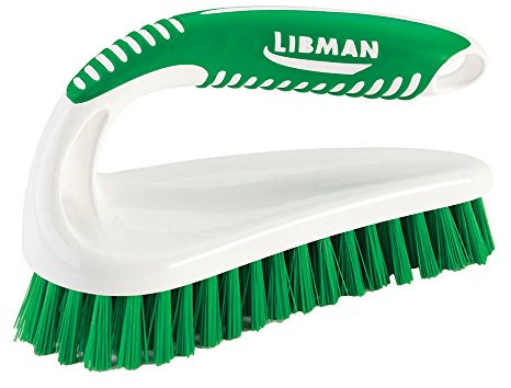 Libman Commercial 57 Power Scrub Brush, Polypropylene, 7 x 2.5 scrubbing Surface, Green and White (Pack of 6)