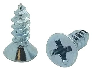 BCP Fasteners 500 Qty #6 x 1/2 Flat Head Zinc Coated Phillips Head Wood Screws (BCP31)