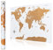 Hochwertige Rubbel Weltkarte 84x58cm - XXL Poster zum Freirubbeln, mit Rubbelchip - Rubbelkarte Welt gold, weiß - Scratch Off Map (Deutsch)
