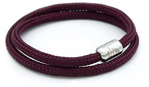 Wind Passion - Bracciale Sportivo Surfer Marinaio Lifestyle con Corda Nautica Magnetica, Idea Regalo Uomo Donna Mare Accessorio Elegante e Versatile per Ogni Occasione Estiva e Casual