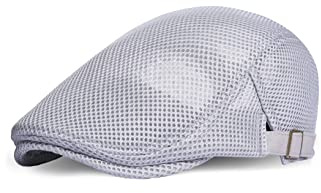 Coucoland basker keps män sommar nät glidande mössa andas toppmössa Newsboy platt keps baskermössa män vardagsliv accessoarer, LJUSGRÅ, one size