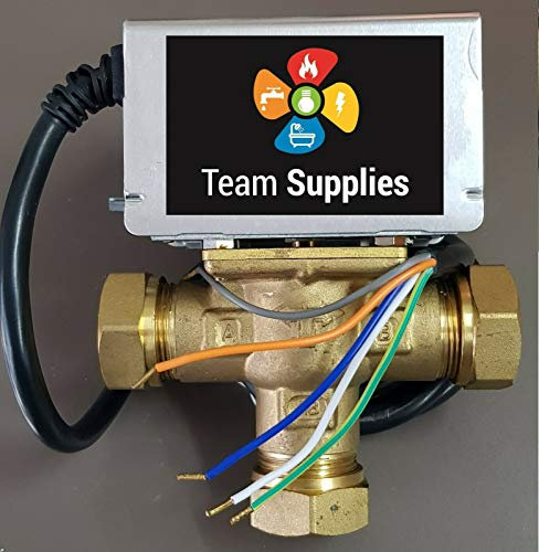 Teams 3 Port Mid Position Motorised Zone Valve 22mm Replaces Honeywell V4073A1039 TSVA