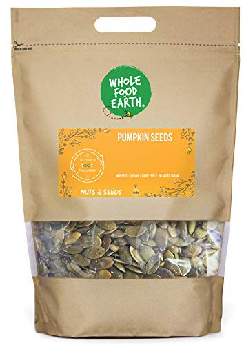 Wholefood Earth Pumpkin Seeds 500 g | GMO Free | Natural | Source of Fibre | Source of Protein