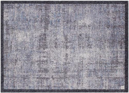 Barbara Becker Fußmatte Schmutzfangmatte rutschfest mit modernen Design und antibakteriellen Eigenschaften - Fußmatte innen für den Hauseingang Blau-grau 40 x 60 cm