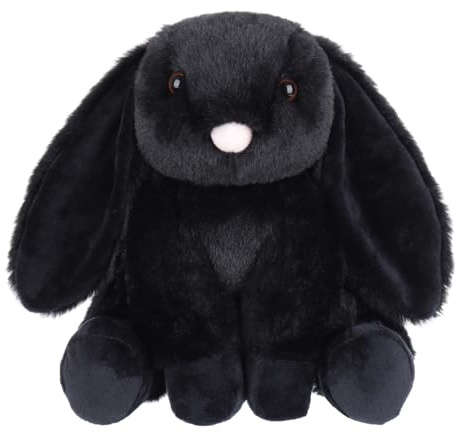 Apricot Lamb Toys Plush Black Bunny Rabbit Stofftier mit flauschigen weichen Ohren (schwarzer Hase, 20,3 cm)