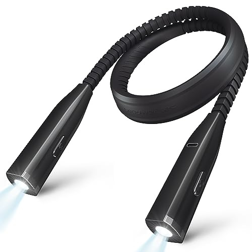 LEPOWER-TEC Book Light, 3-Color & 5-Brightness, Reading Neck Light Bendable
