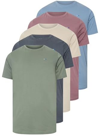 BadRhino Big & Tall 5 Pack & Purple Core T-Shirts - Men's - Plus Size Curve